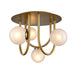 DVI Canada - Four Light Flushmount - Escarpment - Champagne Gold- Union Lighting Luminaires Decor