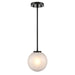DVI Canada - One Light Pendant - Escarpment - Ebony- Union Lighting Luminaires Decor