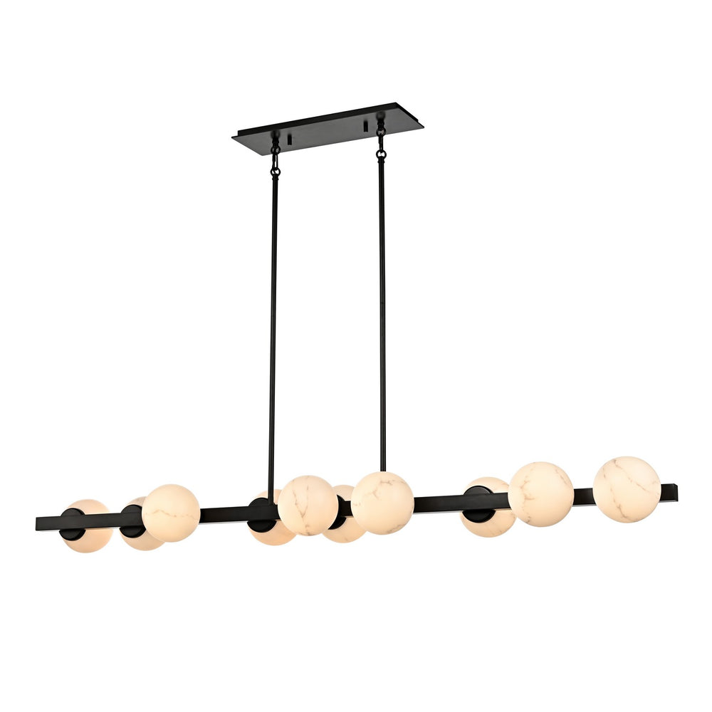 DVI Canada - Ten Light Linear Pendant - Ville Marie - Ebony- Union Lighting Luminaires Decor