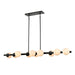 DVI Canada - Ten Light Linear Pendant - Ville Marie - Ebony- Union Lighting Luminaires Decor