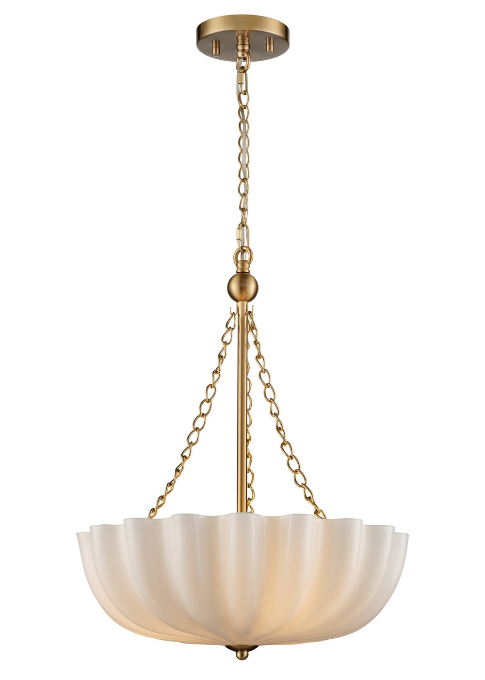 DVI Canada - Three Light Pendant - Marigold - Brass- Union Lighting Luminaires Decor