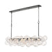 DVI Canada - Eight Light Linear Pendant - Comet - Ebony- Union Lighting Luminaires Decor