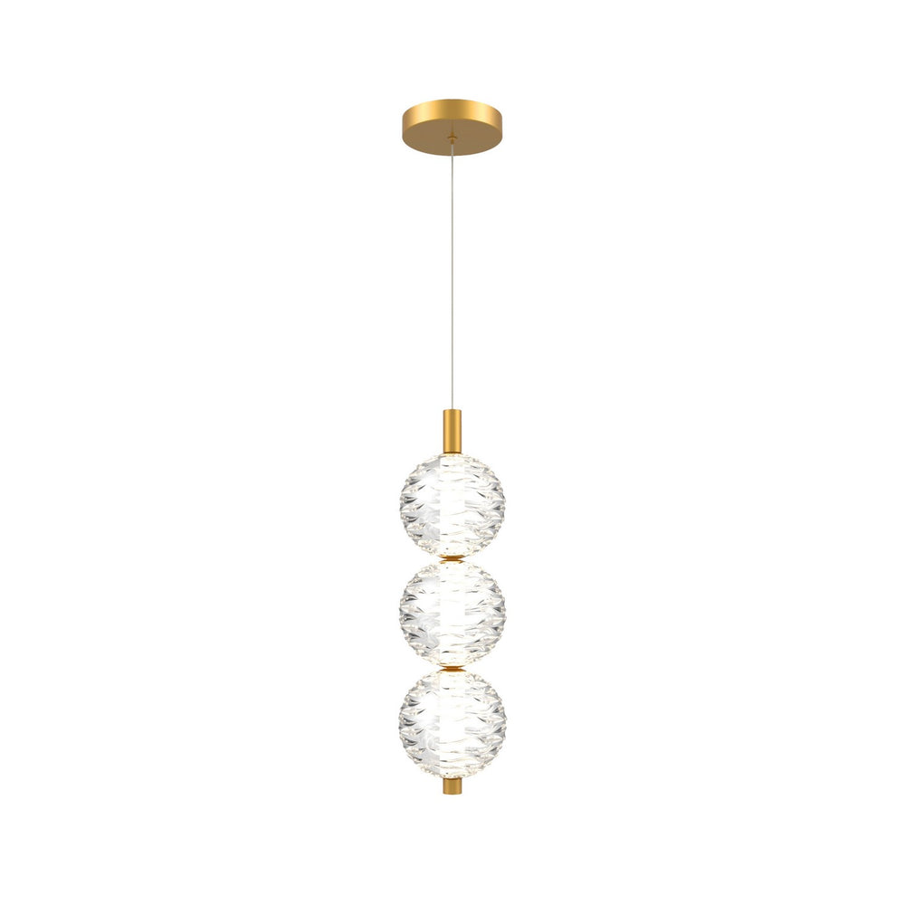 DVI Canada - LED Pendant - Comet - Painted Satin Brass- Union Lighting Luminaires Decor