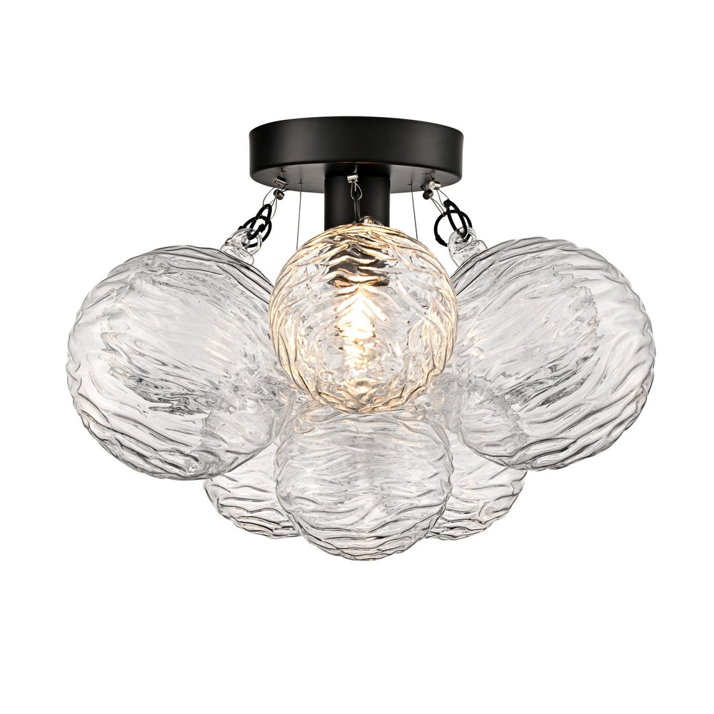 DVI Canada - One Light Flushmount - Comet - Ebony- Union Lighting Luminaires Decor