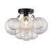 DVI Canada - One Light Flushmount - Comet - Ebony- Union Lighting Luminaires Decor
