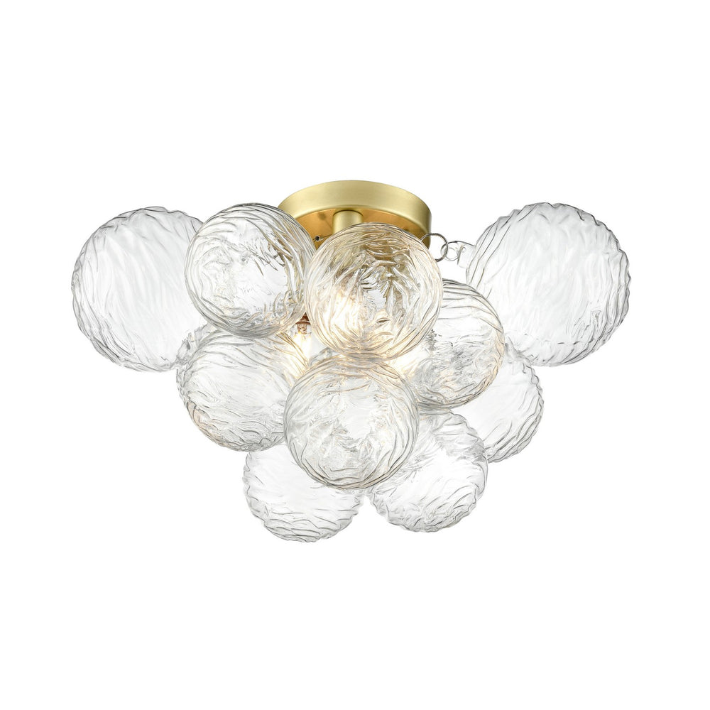 DVI Canada - Three Light Semi-Flush Mount - Comet - Painted Satin Brass- Union Lighting Luminaires Decor