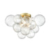 DVI Canada - Three Light Semi-Flush Mount - Comet - Painted Satin Brass- Union Lighting Luminaires Decor