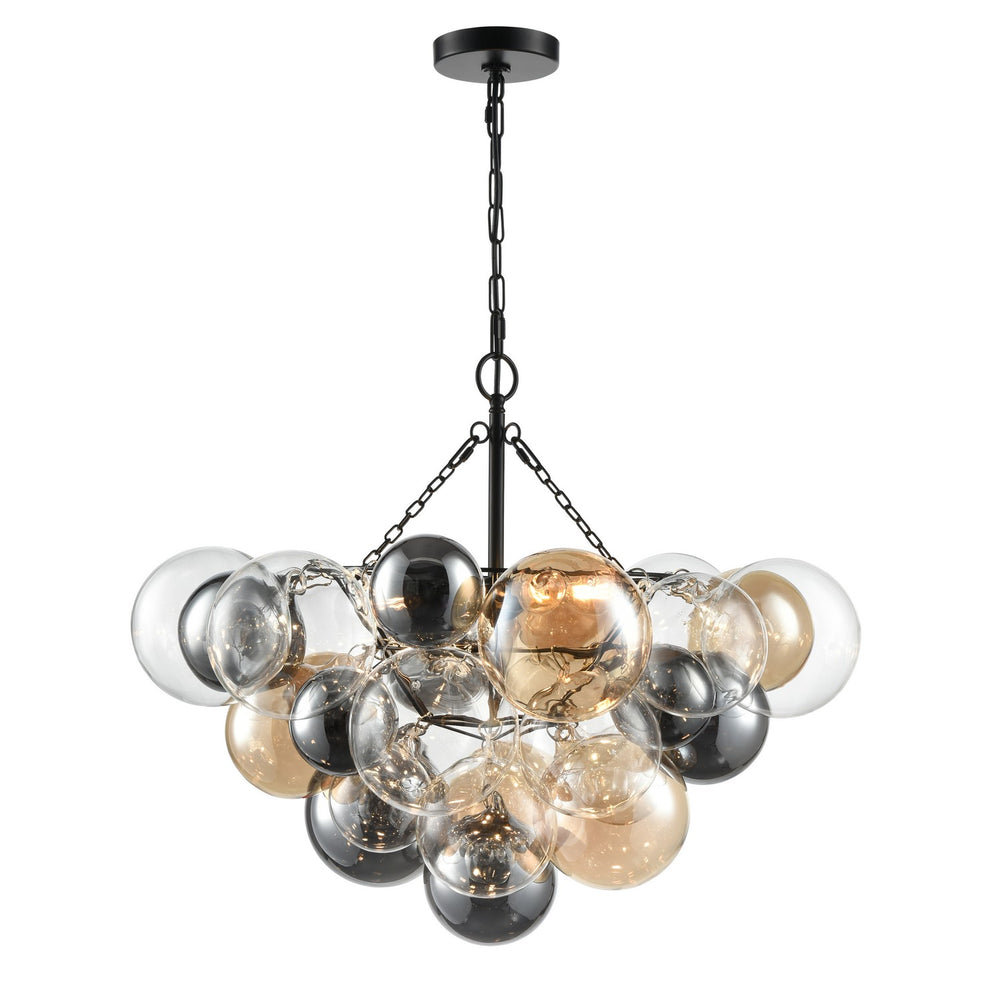 DVI Canada - Four Light Chandelier - Comet - Ebony- Union Lighting Luminaires Decor