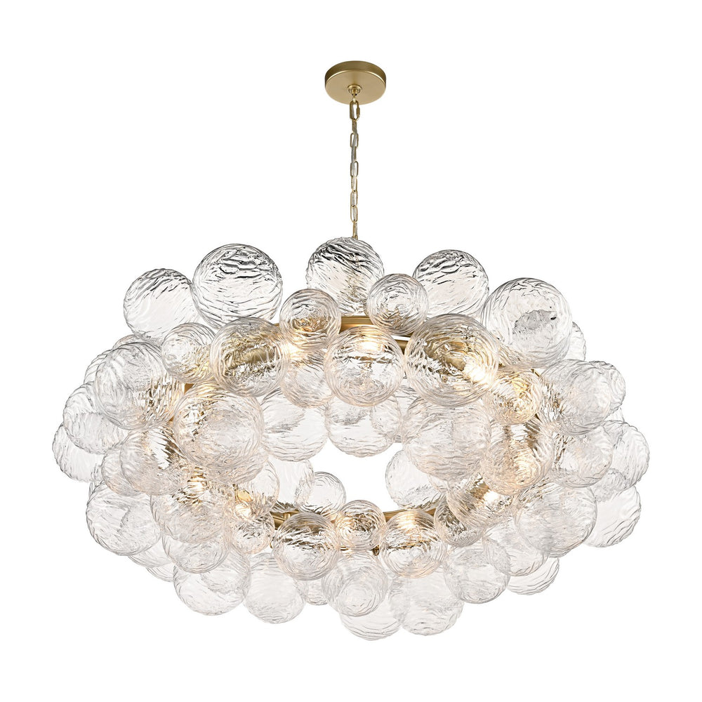 DVI Canada - 12 Light Chandelier - Comet - Painted Satin Brass- Union Lighting Luminaires Decor