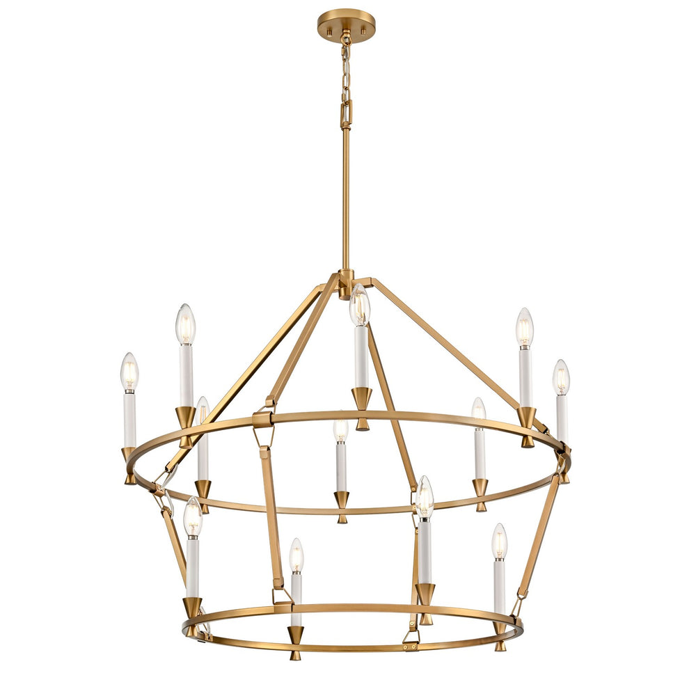 DVI Canada - 12 Light Chandelier - Carisbrooke - Brass- Union Lighting Luminaires Decor