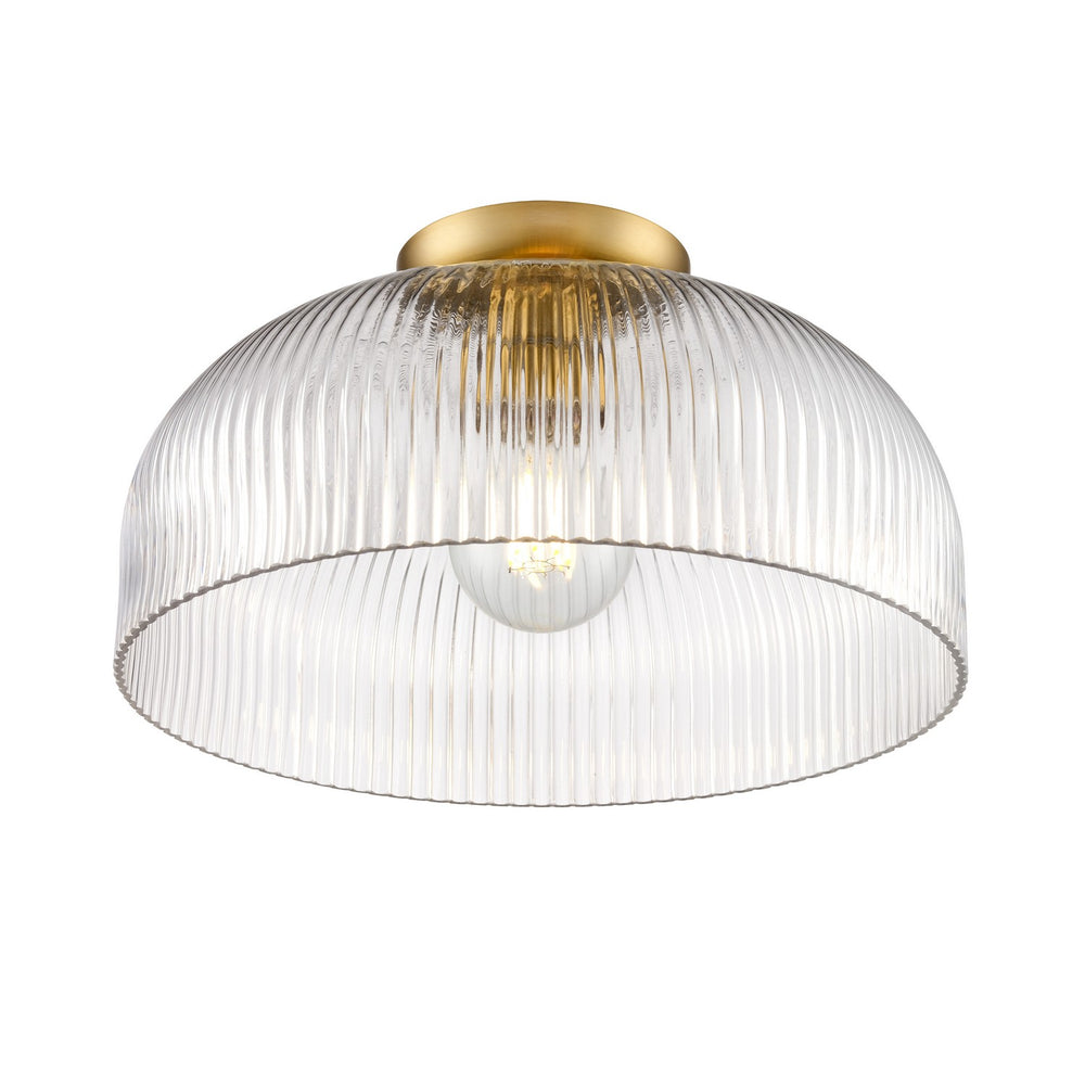 DVI Canada - One Light Semi Flush Mount - Hariette - Brass- Union Lighting Luminaires Decor