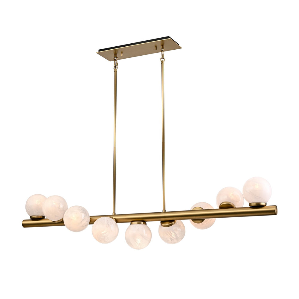 DVI Canada - Nine Light Linear Pendant - Cirrus - Brass- Union Lighting Luminaires Decor
