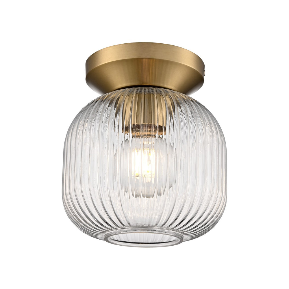 DVI Canada - One Light Flushmount - Virtanen - Champange Gold- Union Lighting Luminaires Decor