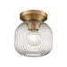 DVI Canada - One Light Flushmount - Virtanen - Champange Gold- Union Lighting Luminaires Decor