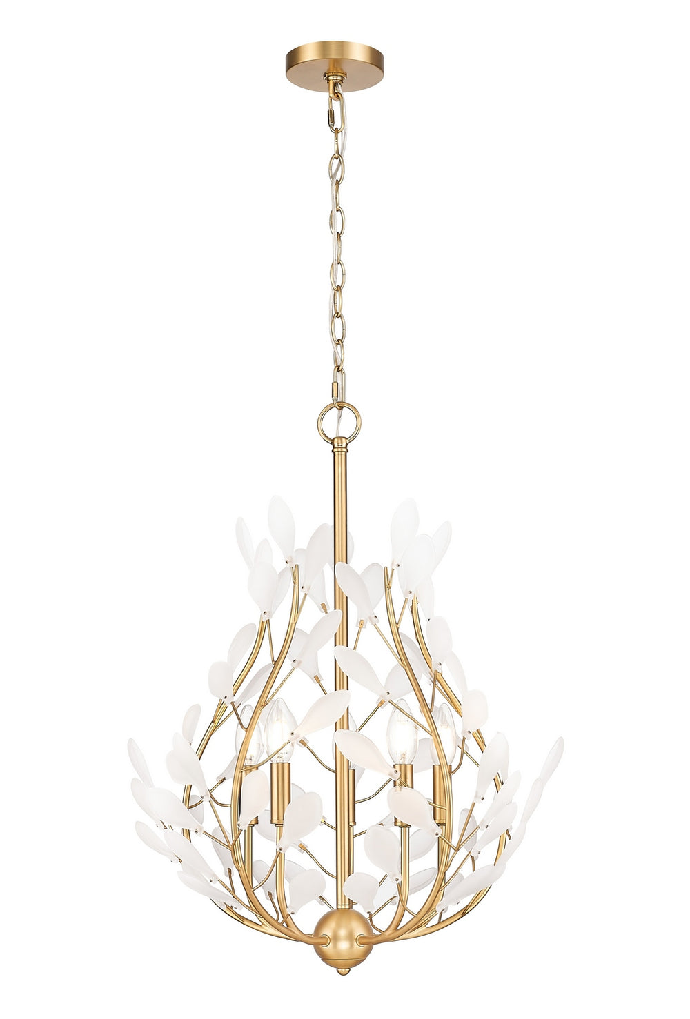 Z-Lite Canada - Five Light Chandelier - Claudine - Modern Gold- Union Lighting Luminaires Decor