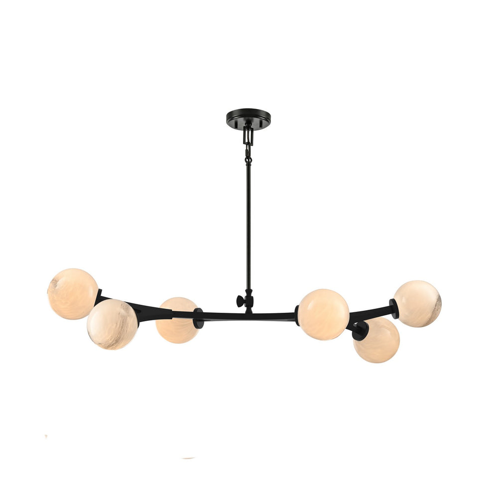 DVI Canada - Six Light Linear Pendant - Mace - Ebony- Union Lighting Luminaires Decor