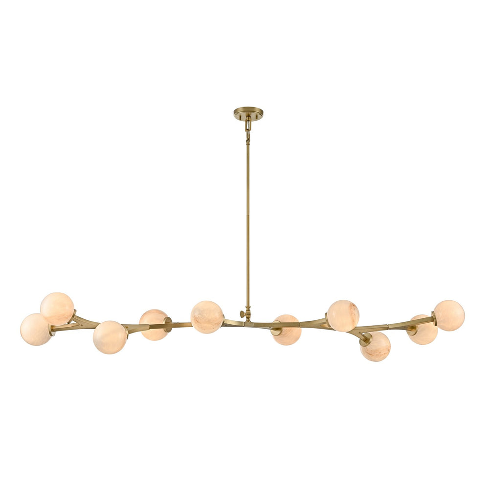 DVI Canada - Ten Light Linear Pendant - Mace - Champagne Gold- Union Lighting Luminaires Decor