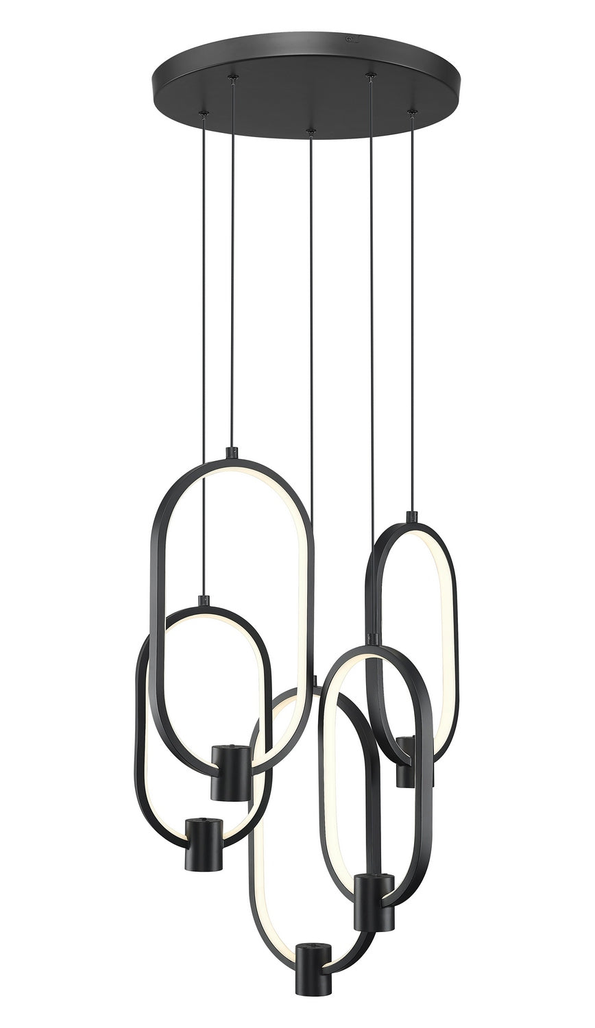 Z-Lite Canada - LED Chandelier - Saros - Matte Black- Union Lighting Luminaires Decor