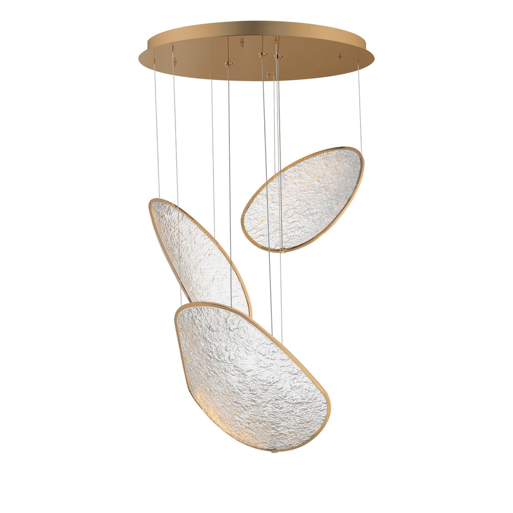 ET2 - LED Pendant - Moonscapes - Brushed Champagne- Union Lighting Luminaires Decor