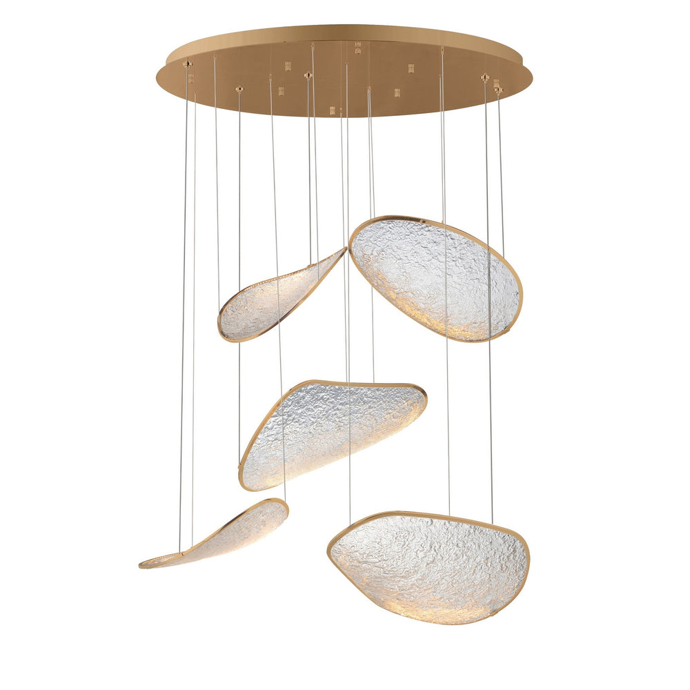 ET2 - LED Pendant - Moonscapes - Brushed Champagne- Union Lighting Luminaires Decor