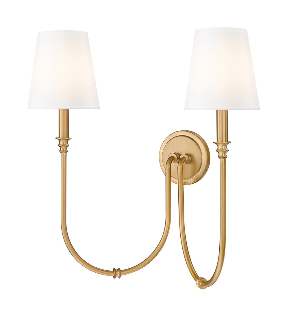 Z-Lite Canada - Two Light Wall Sconce - Jisele - Rubbed Brass- Union Lighting Luminaires Decor