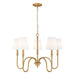 Z-Lite Canada - Five Light Chandelier - Jisele - Rubbed Brass- Union Lighting Luminaires Decor