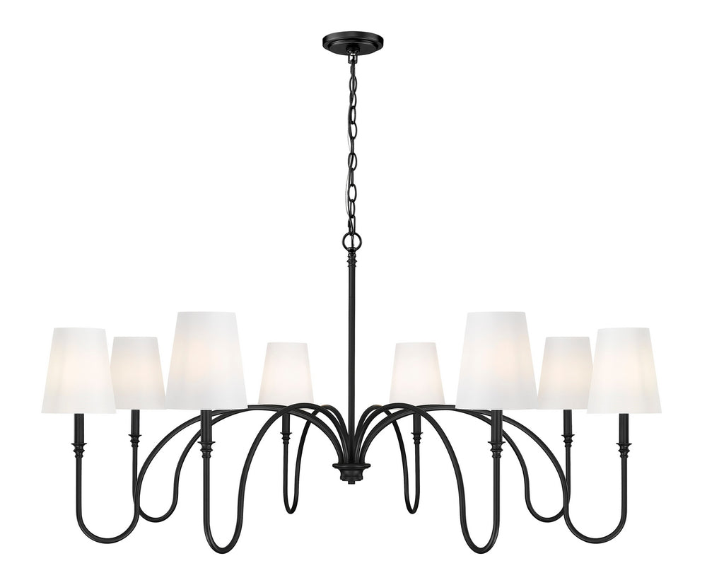 Z-Lite Canada - Eight Light Chandelier - Jisele - Matte Black- Union Lighting Luminaires Decor