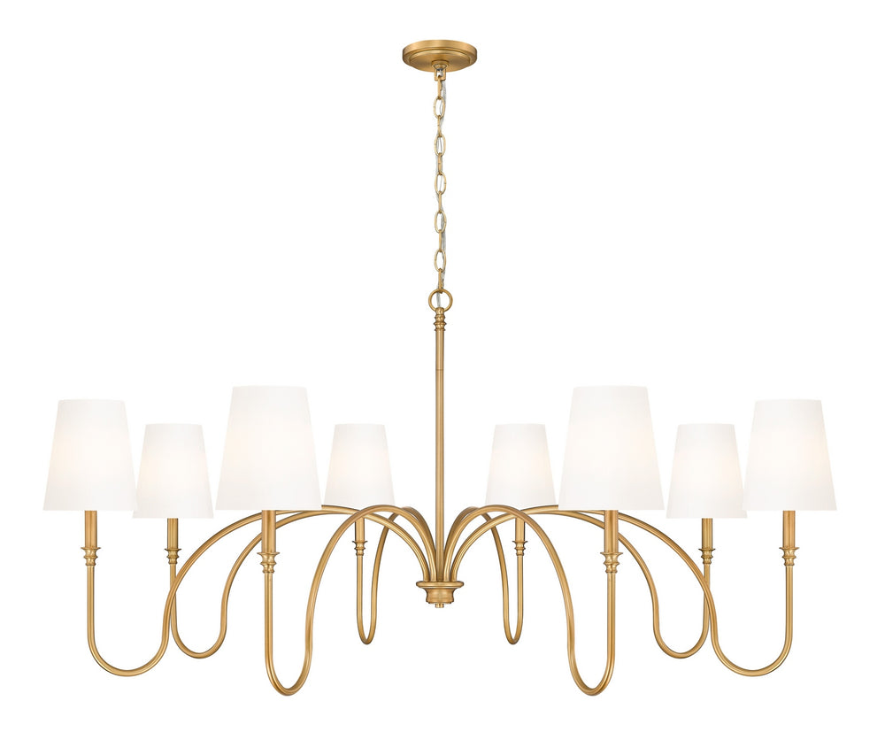 Z-Lite Canada - Eight Light Chandelier - Jisele - Rubbed Brass- Union Lighting Luminaires Decor