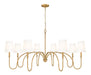 Z-Lite Canada - Eight Light Chandelier - Jisele - Rubbed Brass- Union Lighting Luminaires Decor