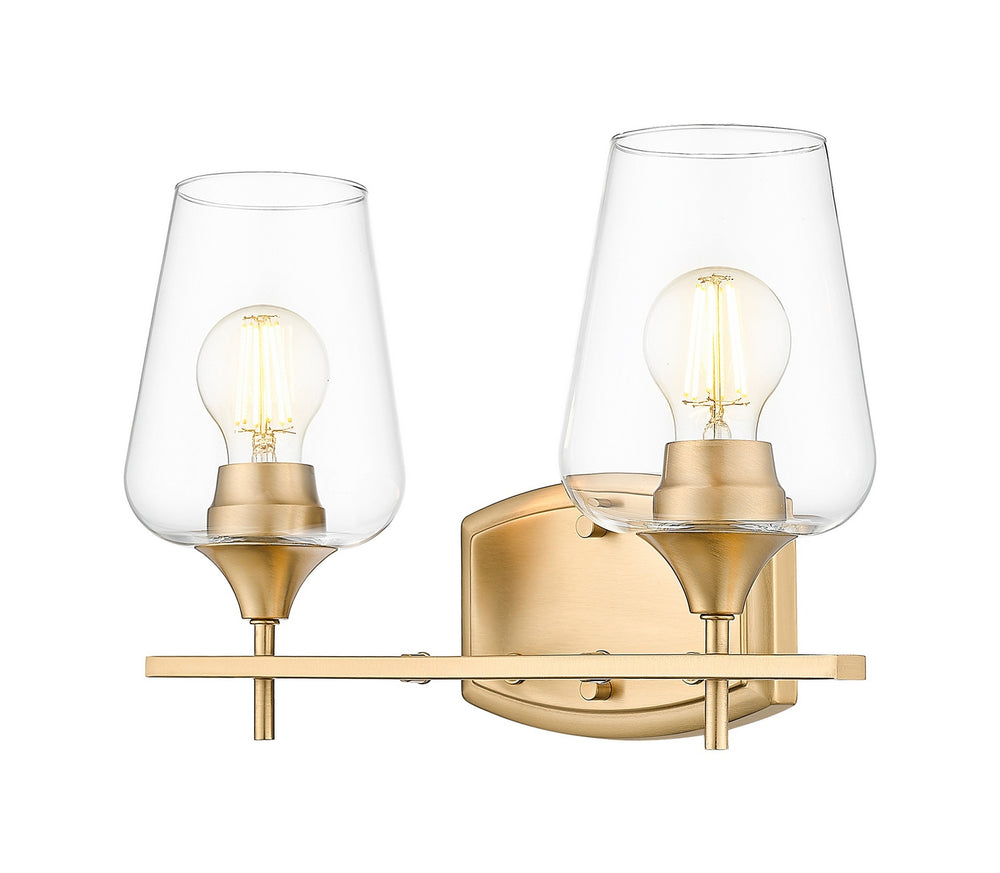 Z-Lite Canada - Two Light Vanity - Joliet - Burnished Brass- Union Lighting Luminaires Decor