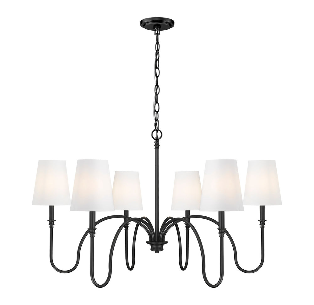 Z-Lite Canada - Six Light Chandelier - Jisele - Matte Black- Union Lighting Luminaires Decor