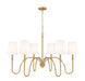Z-Lite Canada - Six Light Chandelier - Jisele - Rubbed Brass- Union Lighting Luminaires Decor