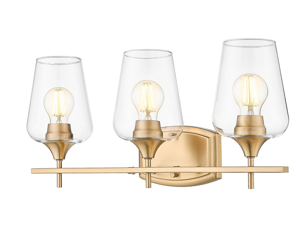 Z-Lite Canada - Three Light Vanity - Joliet - Burnished Brass- Union Lighting Luminaires Decor
