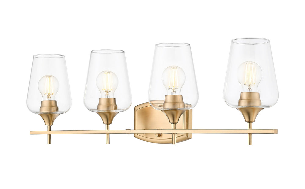 Z-Lite Canada - Four Light Vanity - Joliet - Burnished Brass- Union Lighting Luminaires Decor