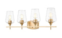 Z-Lite Canada - Four Light Vanity - Joliet - Burnished Brass- Union Lighting Luminaires Decor