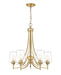 Z-Lite Canada - Five Light Chandelier - Joliet - Burnished Brass- Union Lighting Luminaires Decor