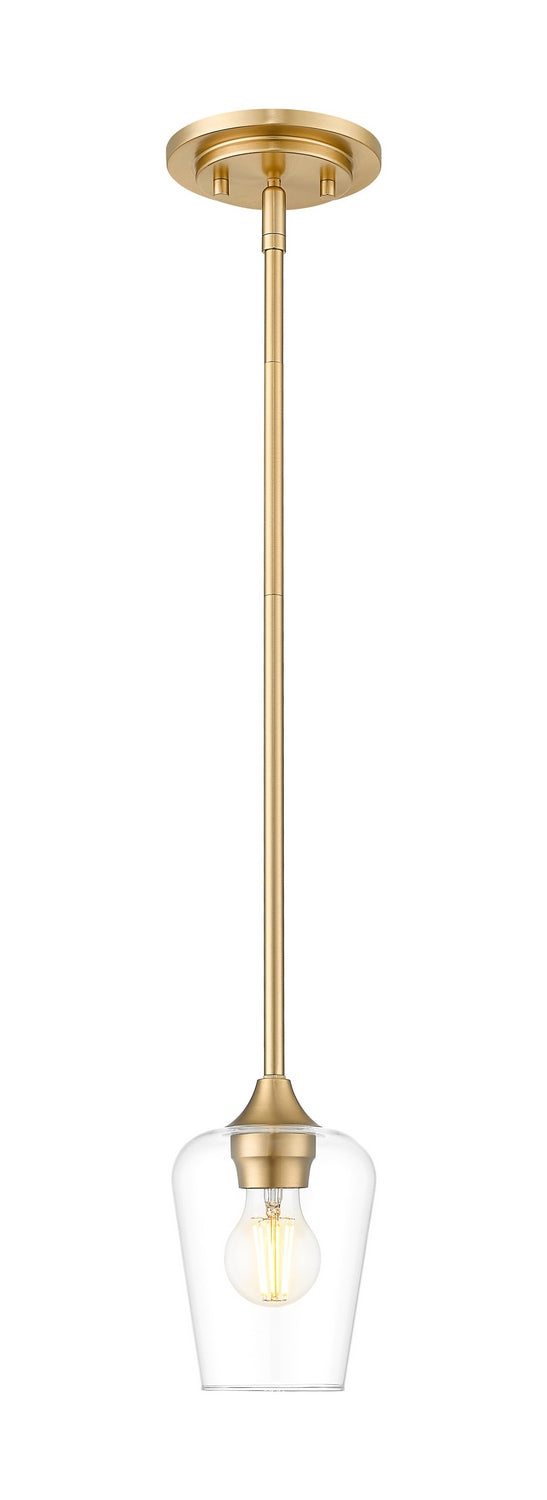 Z-Lite Canada - One Light Pendant - Joliet - Burnished Brass- Union Lighting Luminaires Decor