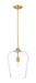 Z-Lite Canada - One Light Pendant - Joliet - Burnished Brass- Union Lighting Luminaires Decor