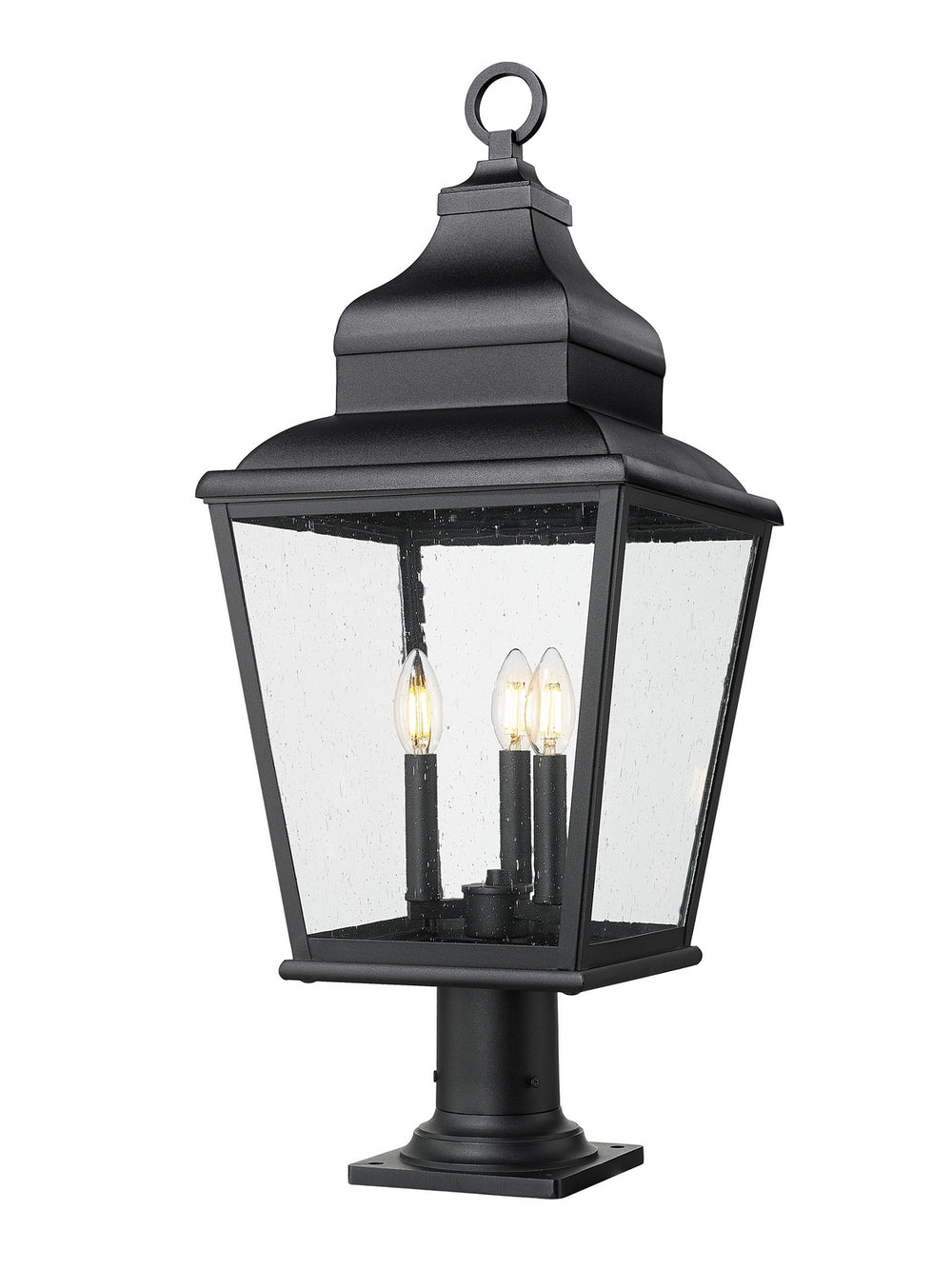 Z-Lite Canada - Three Light Outdoor Pier Mount - Raphael - Sand Black- Union Lighting Luminaires Decor