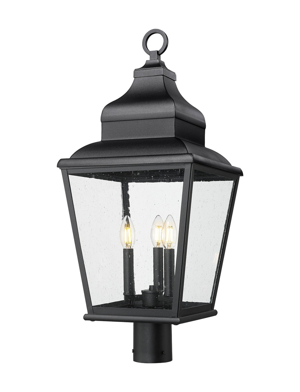 Z-Lite Canada - Three Light Outdoor Post Mount - Raphael - Sand Black- Union Lighting Luminaires Decor
