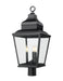 Z-Lite Canada - Three Light Outdoor Post Mount - Raphael - Sand Black- Union Lighting Luminaires Decor