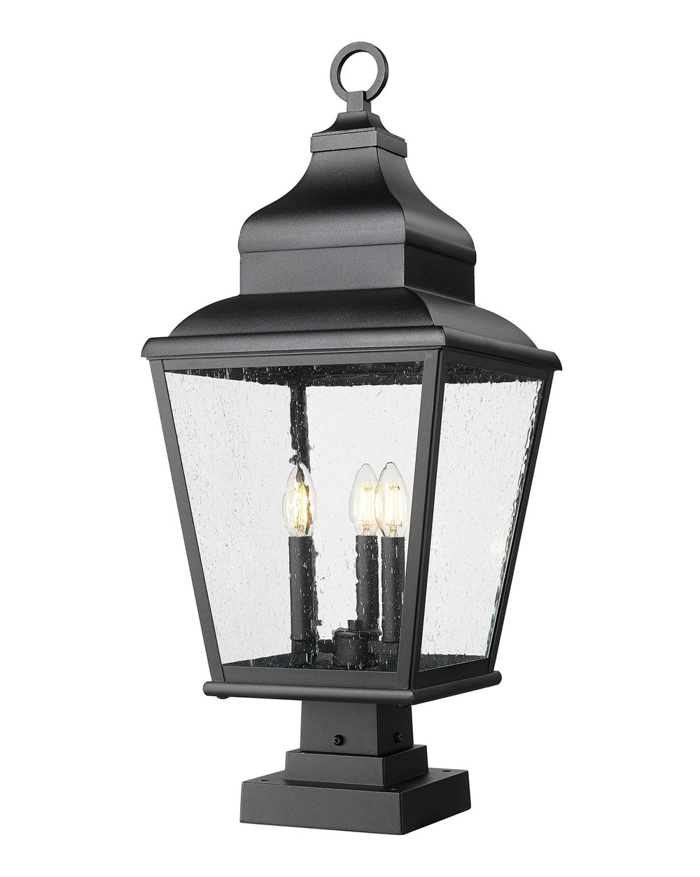 Z-Lite Canada - Three Light Outdoor Pier Mount - Raphael - Sand Black- Union Lighting Luminaires Decor