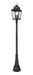 Z-Lite Canada - Four Light Outdoor Post Mount - Raphael - Sand Black- Union Lighting Luminaires Decor