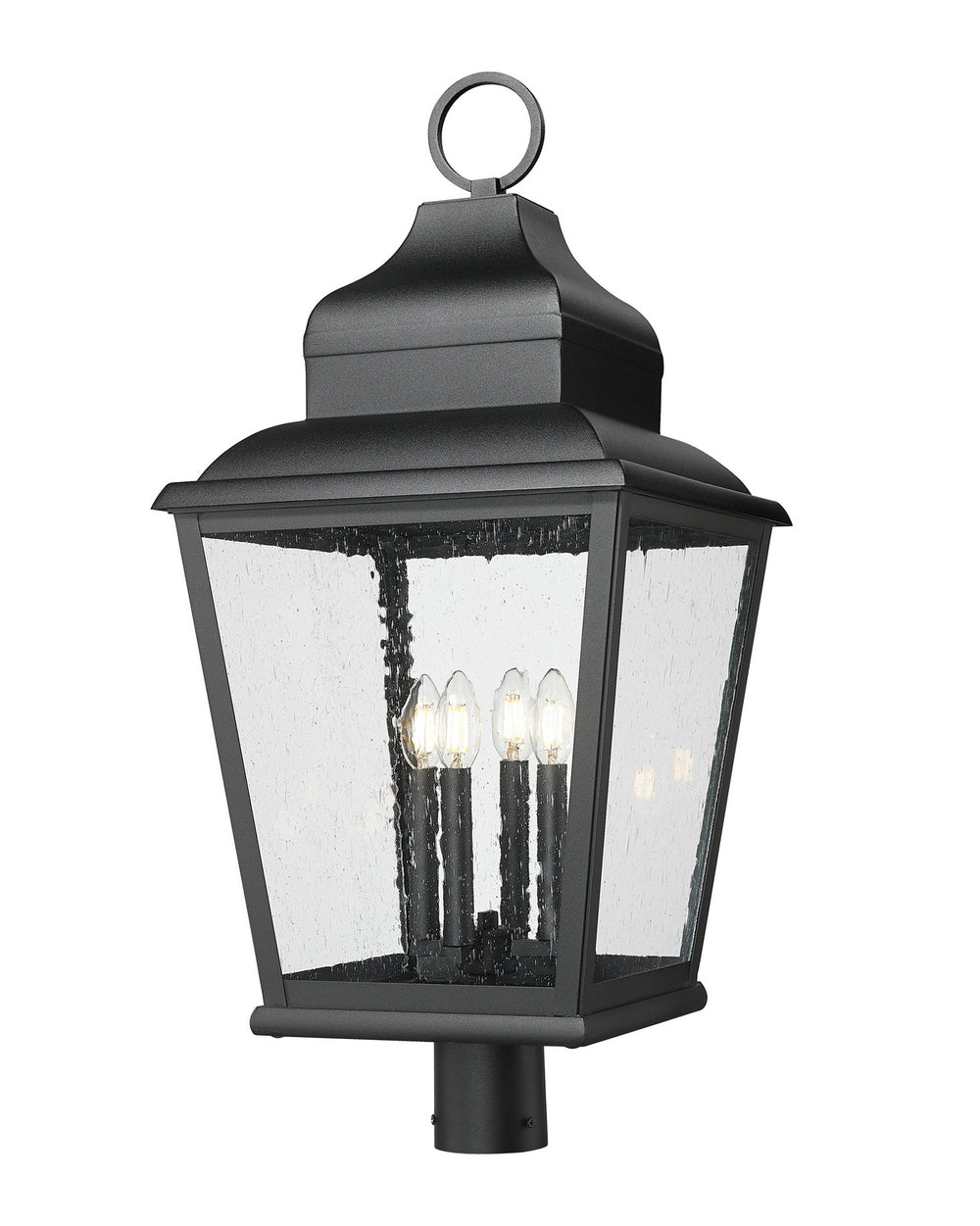 Z-Lite Canada - Four Light Outdoor Post Mount - Raphael - Sand Black- Union Lighting Luminaires Decor