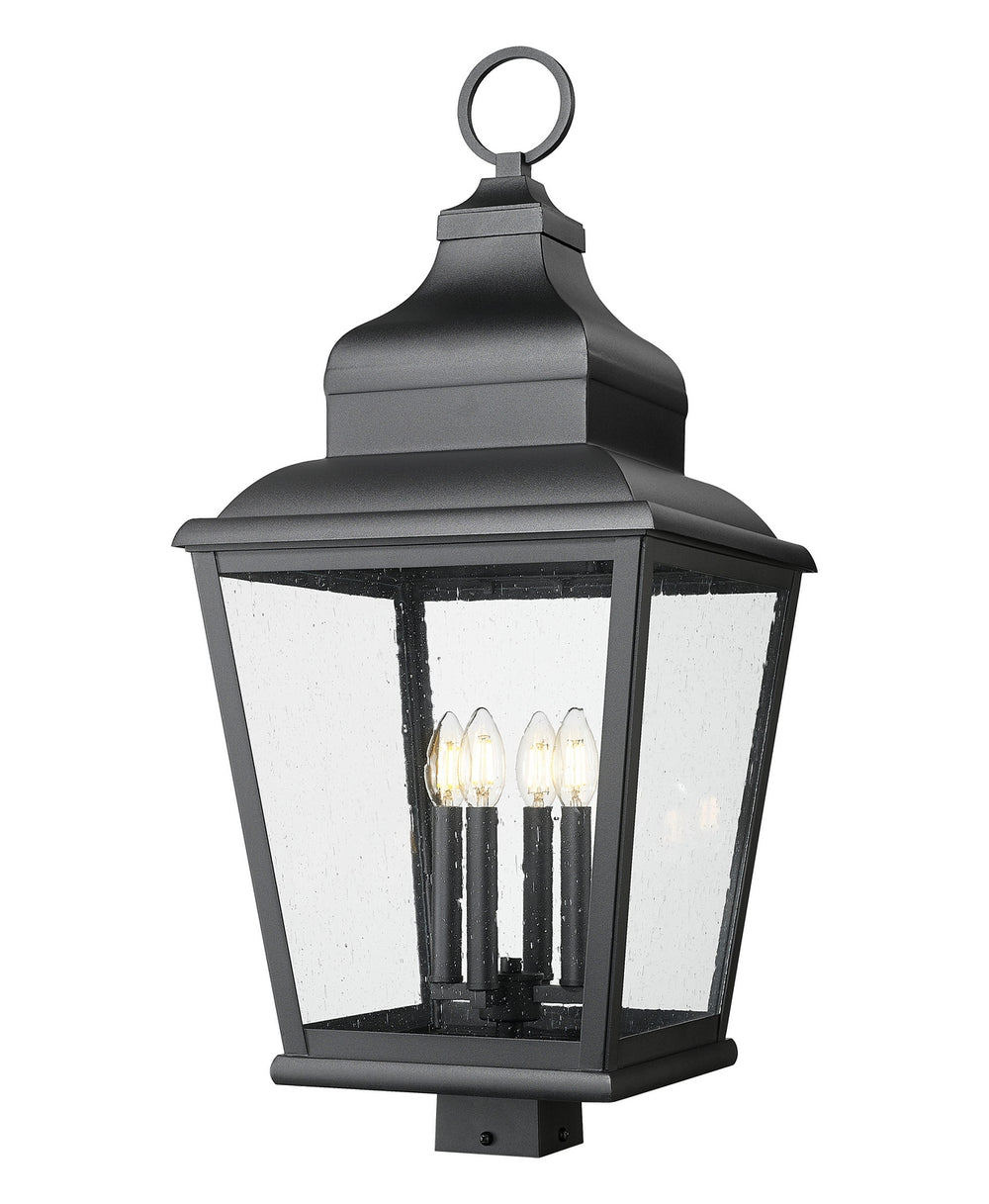 Z-Lite Canada - Four Light Outdoor Post Mount - Raphael - Sand Black- Union Lighting Luminaires Decor