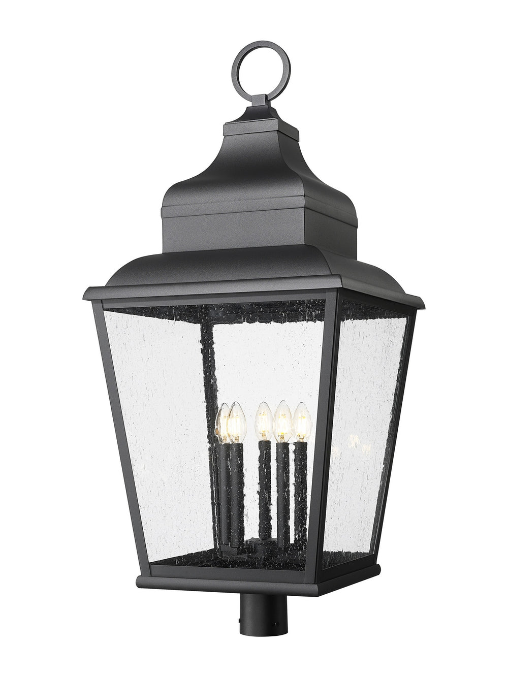 Z-Lite Canada - Five Light Outdoor Post Mount - Raphael - Sand Black- Union Lighting Luminaires Decor