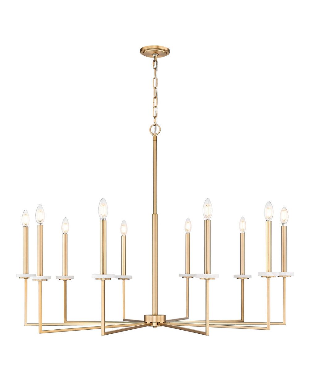 Z-Lite Canada - Ten Light Chandelier - Gaultier - Modern Gold- Union Lighting Luminaires Decor