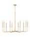 Z-Lite Canada - Ten Light Chandelier - Gaultier - Modern Gold- Union Lighting Luminaires Decor