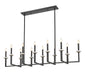 Z-Lite Canada - 12 Light Linear Chandelier - Gaultier - Matte Black + Modern Gold- Union Lighting Luminaires Decor