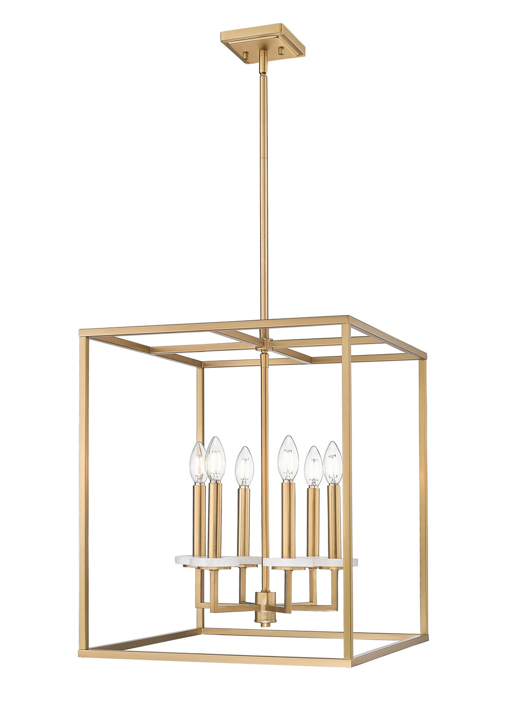 Z-Lite Canada - Six Light Chandelier - Gaultier - Modern Gold- Union Lighting Luminaires Decor